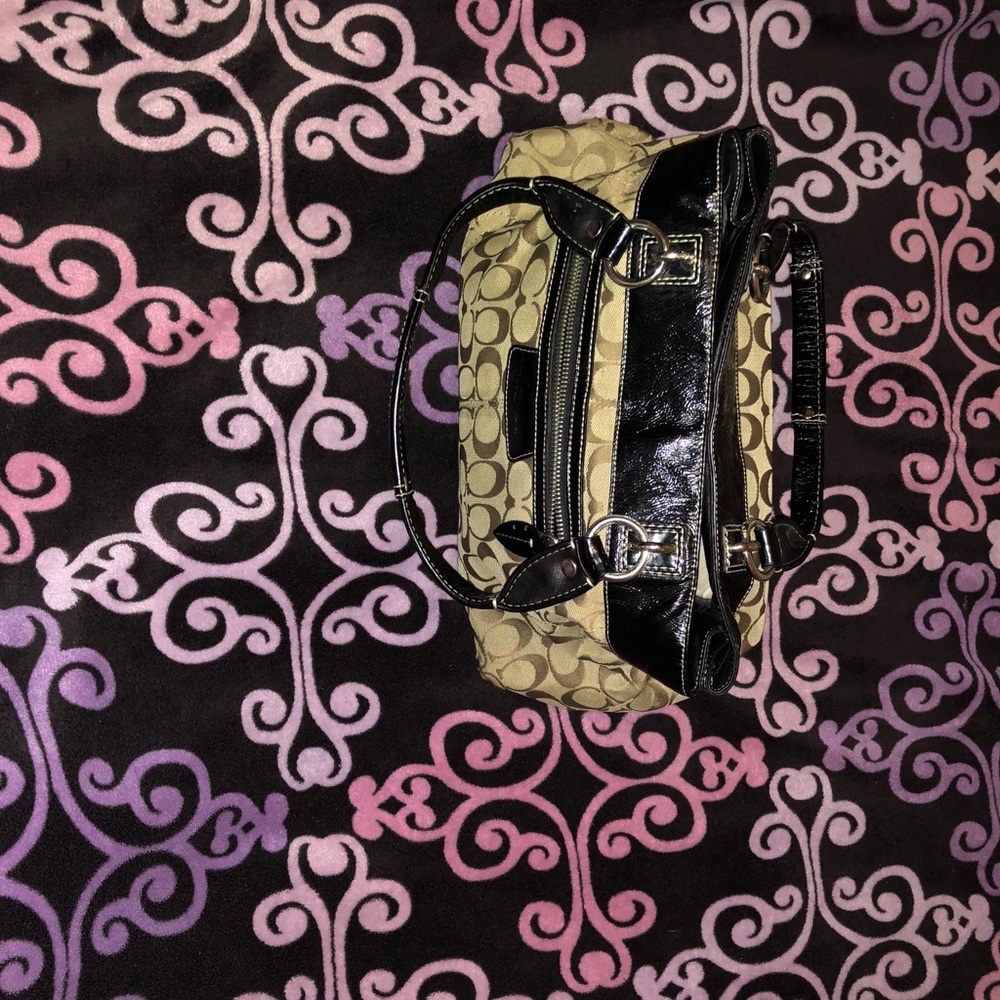 Brown/ tan monogram handbag